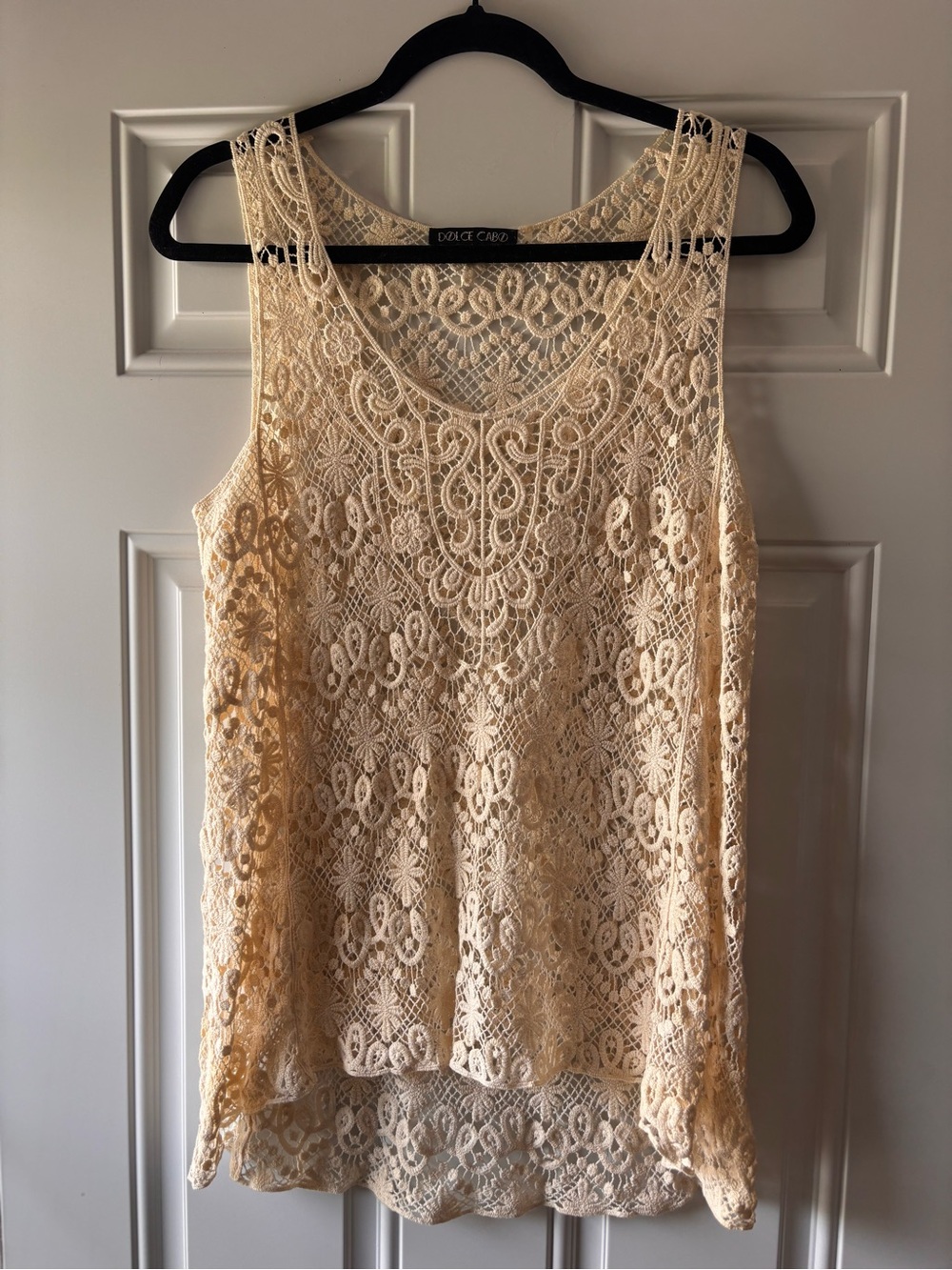 Dolce Cabo Ivory Crochet Lace Camisole